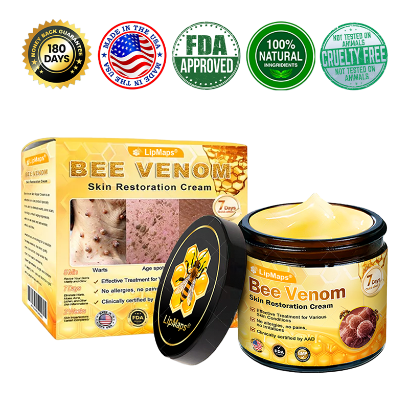 Made and Shipped from USA ✨ LipMaps® Bee Venom Skin Restoration Cream ⏰ LAST DAY 80% OFF