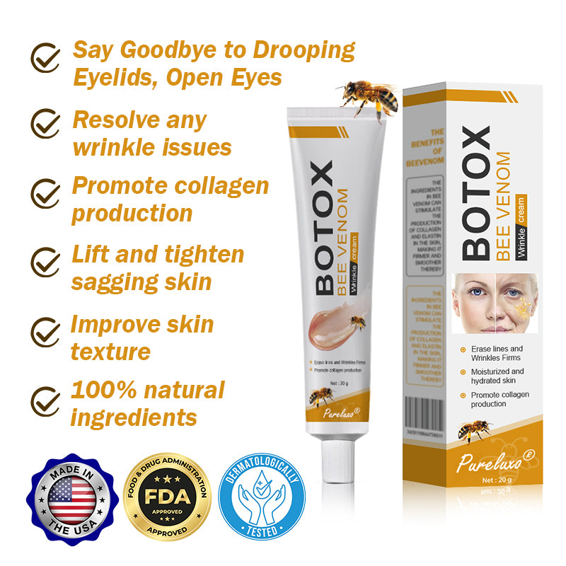 (Made and Shipped from USA) 🧑‍⚕️Pureluxo® Botox Bee Venom Wrinkle Removal Cream- LAST DAY 70% OFF✨