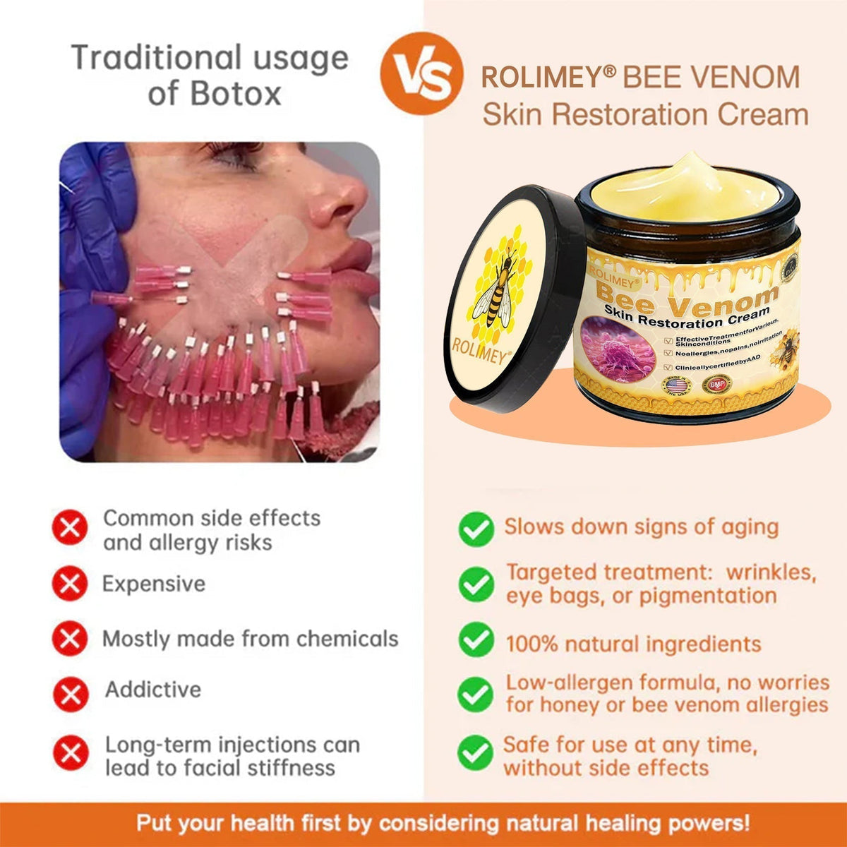 👨‍⚕️ Rolimey® Bee venom Pro Comprehensive Cream —Tightening for Skin Types 🎁