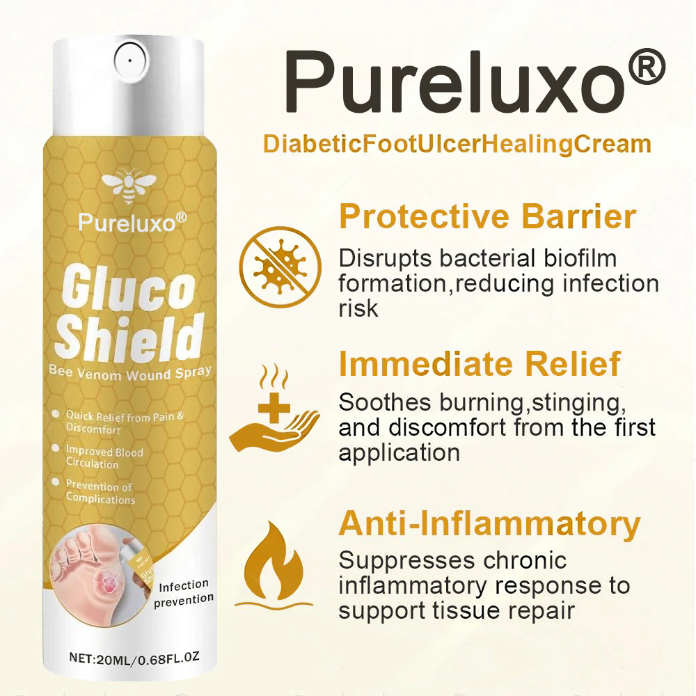 Best Seller🔥| Pureluxo® GlucoShield Bee Venom Wound Spray 🎉Special limited-time discount