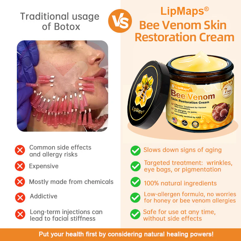 Made and Shipped from USA ✨ LipMaps® Bee Venom Skin Restoration Cream ⏰ LAST DAY 80% OFF