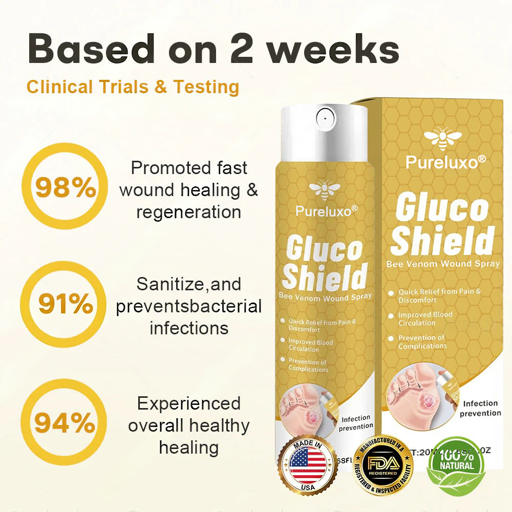Best Seller🔥| Pureluxo® GlucoShield Bee Venom Wound Spray 🎉Special limited-time discount