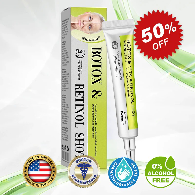 💫👨‍⚕️Made and shipped from the USA 💫Pureluxo® Botox & Vita-A Retinol Shot Wrinkle-Lift Tightening cream - Last Day Promotion 70% OFF