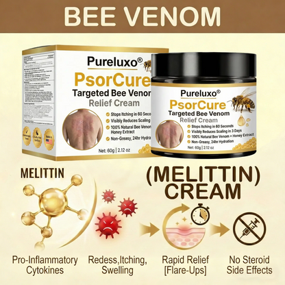 📅👨‍⚕️ Pureluxo® PsorCure Bee Venom Targeted Relief Cream 🌿
