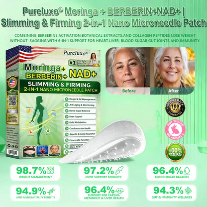 [👩‍⚕️FDA-Registered & GMP Certified]|𝙋𝙪𝙧𝙚𝙡𝙪𝙭𝙤® 𝑴𝒐𝒓𝒊𝒏𝒈𝒂 & 𝑩𝒆𝒓𝒃𝒆𝒓𝒊𝒏𝒆 NAD+| Slimming & Firming 2-in-1 Nano Microneedle Patch🇺🇸|𝘉𝘢𝘤𝘬𝘦𝘥 𝘣𝘺 𝘴𝘤𝘪𝘦𝘯𝘤𝘦 | 10-𝗂𝗇-𝟣 𝖿𝗈𝗋𝗆𝗎𝗅𝖺 | 𝑅𝑒𝑠𝑢𝑙𝑡𝑠 𝑖𝑛 7 𝑑𝑎𝑦𝑠 ✅