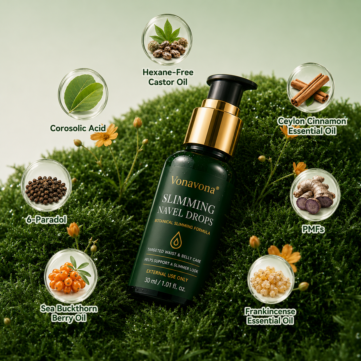 Vonavona® Metabolic Sculpt Serum— Powered by Berberine, NAD+ & Moringa Botanical Complex for metabolic balance, body contour care & overall wellness.💎
