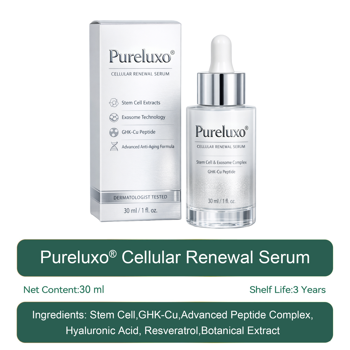 【𝐿𝑎𝑠𝑡 𝐷𝑎𝑦 𝑃𝑟𝑜𝑚𝑜𝑡𝑖𝑜𝑛 70% 𝑂𝐹𝐹】𝑷𝒖𝒓𝒆𝒍𝒖𝒙𝒐® ✨ Stem Cell–Inspired & GHK-Cu Powered Wrinkle-Refining Serum（Advanced Anti-Aging for Timeless, Radiant Skin）